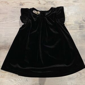 Beba Bean black velvet dress NWT 6-12M